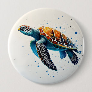 Calm Waters: Celebrate Sea Turtles with ocean Button