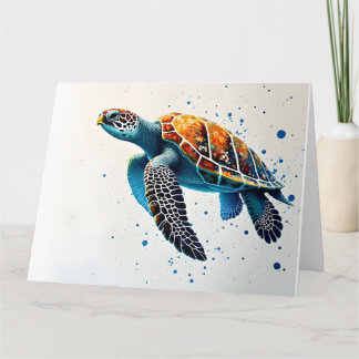 Calm Waters: Celebrate Sea Turtles with ocean Card