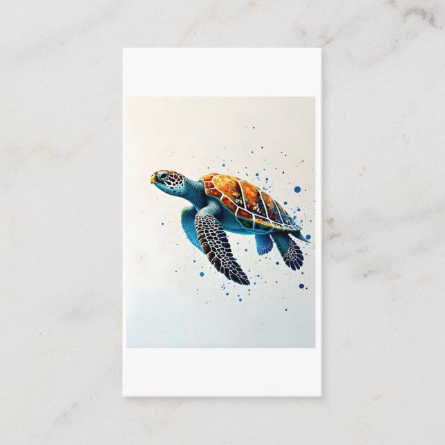Calm Waters: Celebrate Sea Turtles with ocean Enclosure Card (Front)