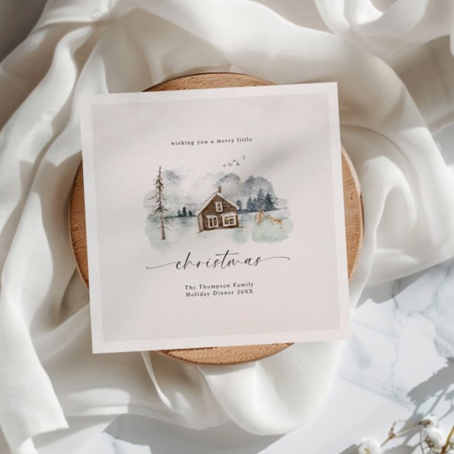Calm Winter Landscape Christmas Napkins (Creator Uploaded)