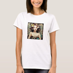 Calm Woman Under Water, AI Generated Artwork T-Shirt