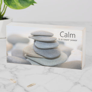 Calm Wooden Box Sign