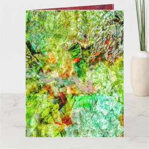 Calm yellow abstract Folded Greeting Card,Dazzling Card