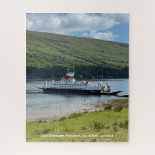 Calmac Ferry at Rubodach, Isle of Bute, Scotland Jigsaw Puzzle