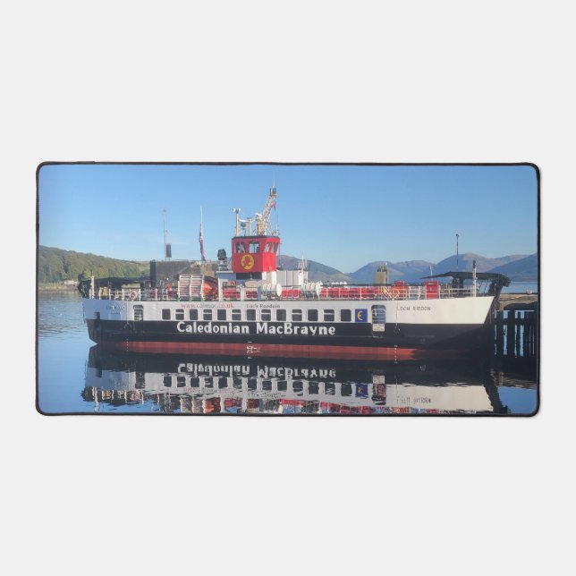 Calmac Ferry Moored at Rothesay Scotland Desk Mat (Front)