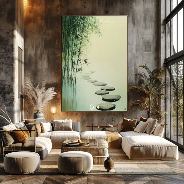 Calming Bamboo Forest and Stone Path Poster (Creator Uploaded)