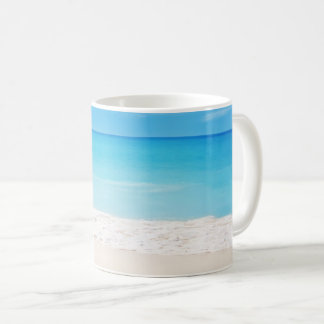 Calming beach scene mug