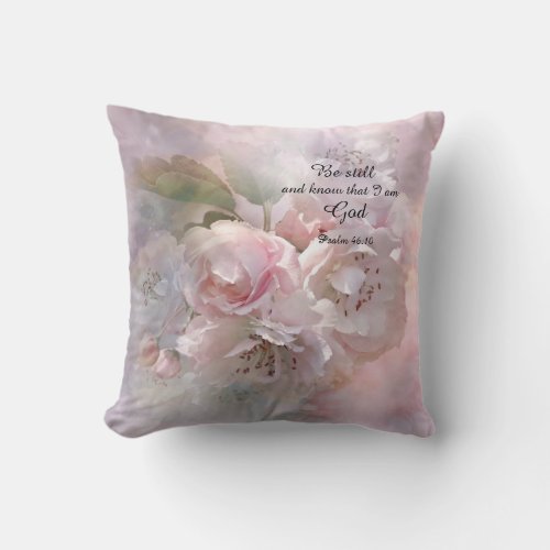 Calming Blossom with a Bible message Cushion