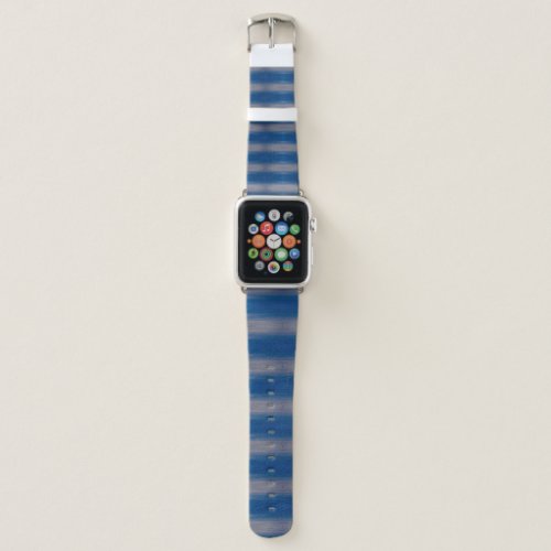 Calming Blue Gray Horizontal Striped Sky Nature Apple Watch Band