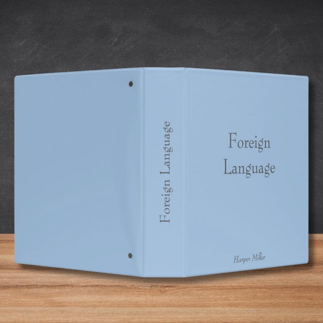 Calming Blue  Language Learning Notebook 3 Ring Binder (Creator Uploaded)
