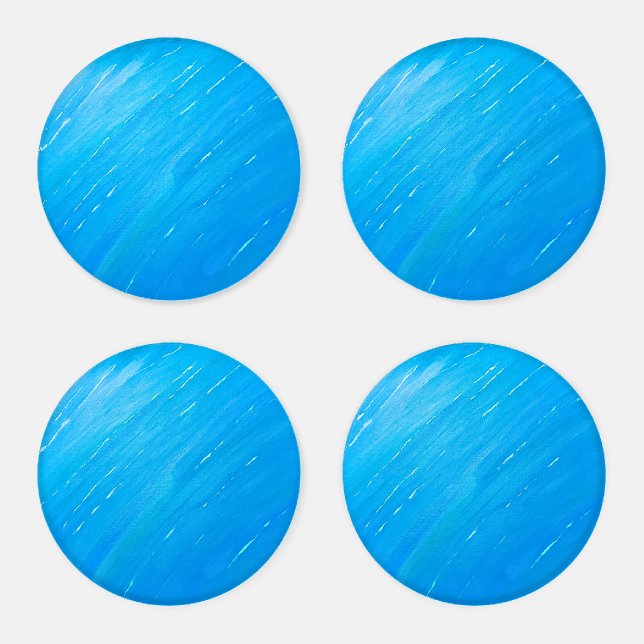 Calming Blue Ocean Coasters for Stylish Tabletops (Set)