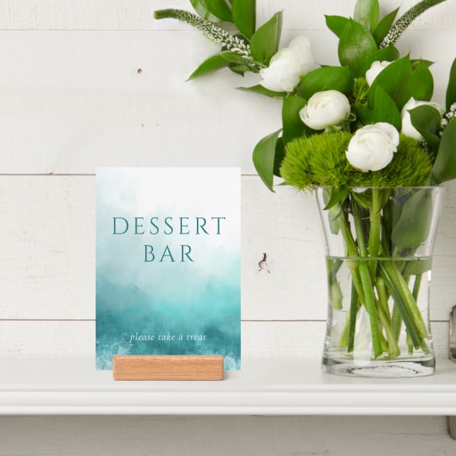 Calming Blue Watercolor Dessert Bar Sign Holder (Insitu 4)