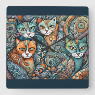 calming cats 2 clock