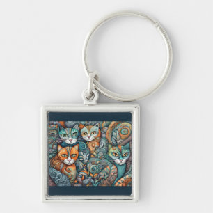 calming cats 2 keychain