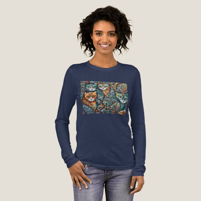 calming cats 2 Tri-Blend shirt (Full Front)