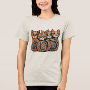 calming cats 3  Tri-Blend shirt
