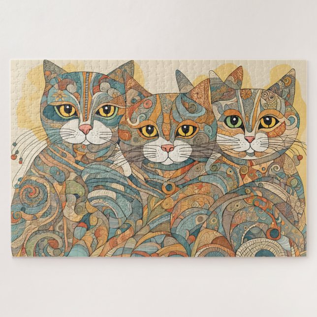 calming cats 4 puzzle (Horizontal)