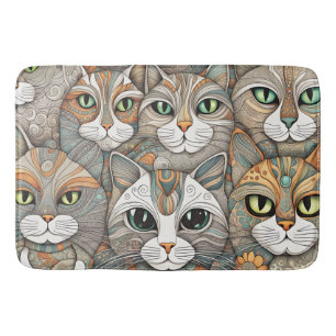 calming cats bath mat
