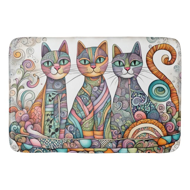 calming cats bath mat  (Front)
