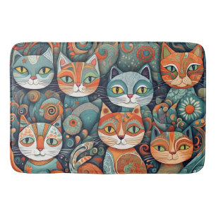calming cats bath mat