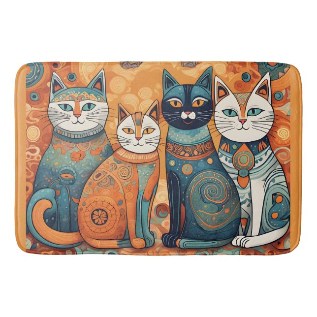 calming cats bath mat (Front)