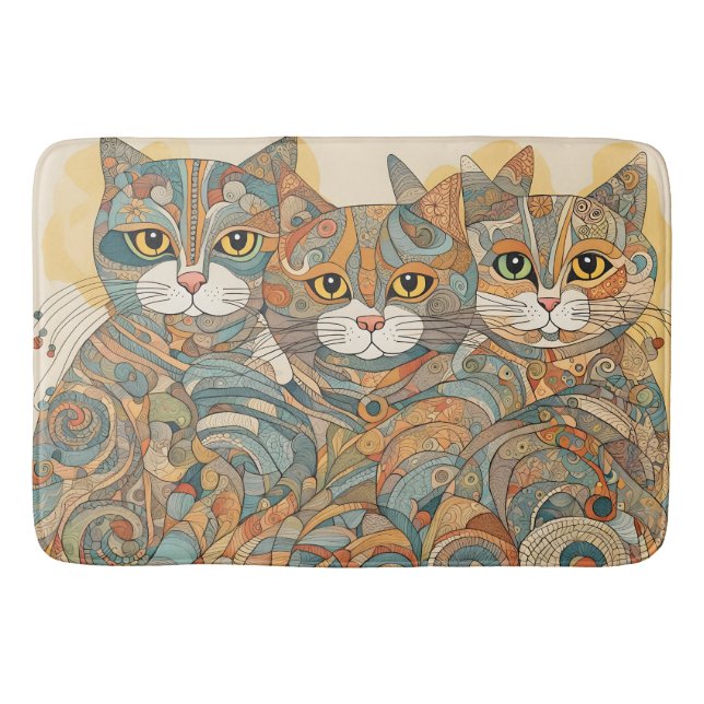 calming cats bath mat (Front)