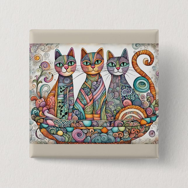 calming cats button (Front)