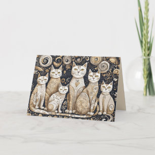 calming cats greeting card