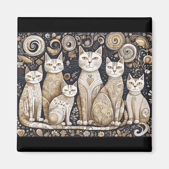 calming cats magnet (Front)