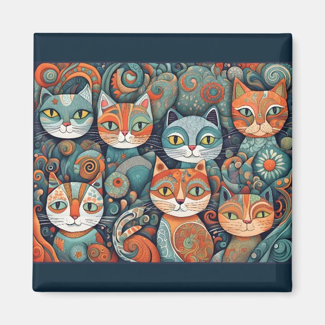 calming cats magnet (Front)