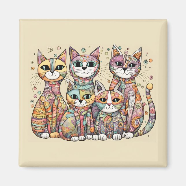 calming cats magnet (Front)