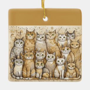 calming cats ornament
