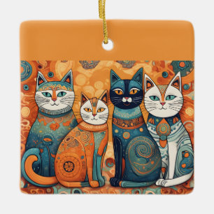calming cats ornament