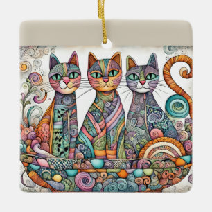calming cats ornament