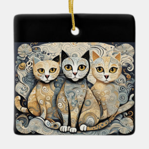 calming cats ornament