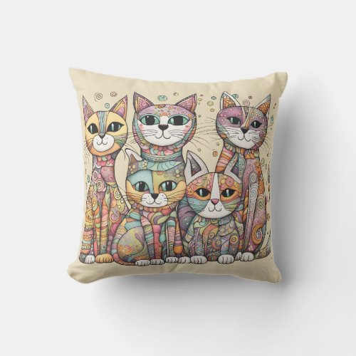 calming cats outdoor pillow