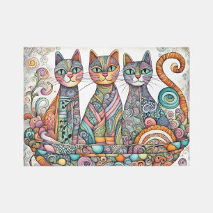 calming cats outdoor rug