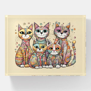 calming cats paper weight