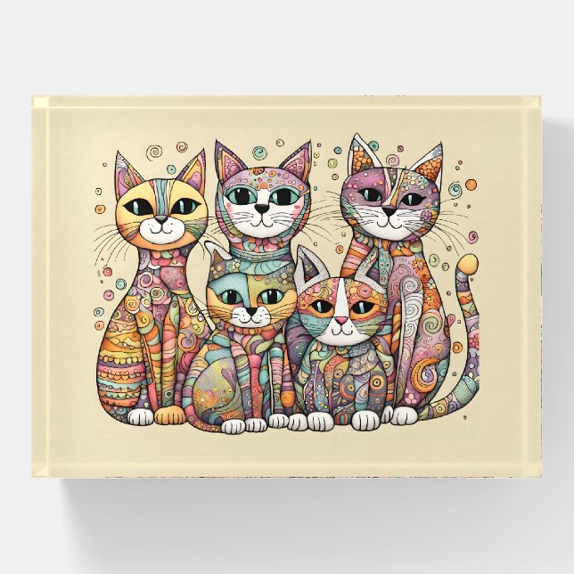 calming cats paper weight (Front)