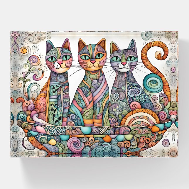 calming cats paperweight (Front)
