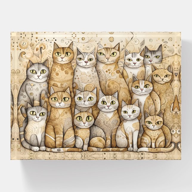 calming cats paperweight (Front)