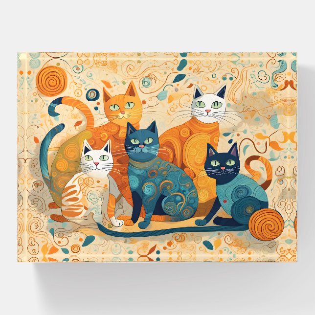 calming cats paperweight (Front)