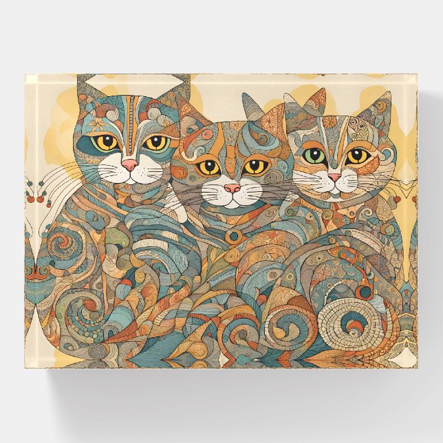 calming cats paperweight (Front)