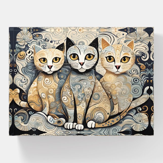 calming cats paperweight                           (Front)