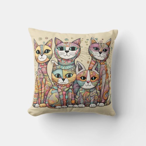 calming cats pillow