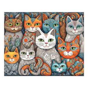 calming cats poster