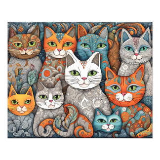 calming cats poster