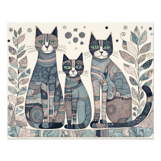 calming cats poster