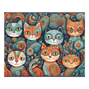 calming cats poster