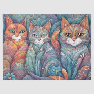 calming cats tissue paper